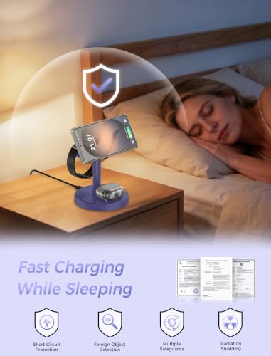 Aeinidi Super Fast Strong Magnetic Wireless Charger for Samsung - color: Cobalt Purple, size: 15W