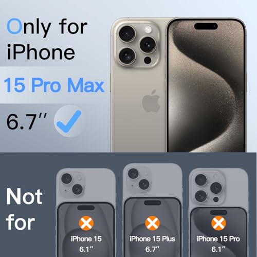 JETech 360° Privacy Screen Protector for iPhone 15 Pro Max, 2-Pack - size: iPhone 15 Pro Max