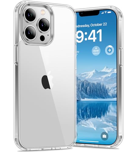 Vakoo Case for iPhone 13 Pro Max | Clear Anti-Yellowing, Hard Back, Military-Grade Drop Protection, Supports Wireless Charging - Transparent - color: Transparent, size: iPhone 13 Pro Max