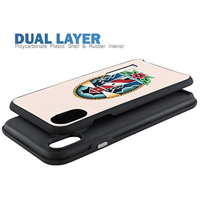 CasesOnDeck Case Compatible with [Apple iPhone X | iPhone Xs][Grip Tactical] iPhone Xs Hybrid Bump and Drop Protection Case Slim Fit Dual Layer Cover (Watch Tower) - color: Watch Tower