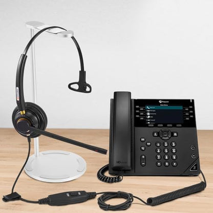 Arama Phone Headset for Office Phones for Polycom & Other IP Phones(A800S2)