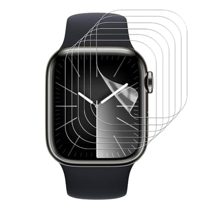 6 Pack TPU Screen Protector For Apple Watch Series 7/8 / 9 (45mm) - size: 45mm