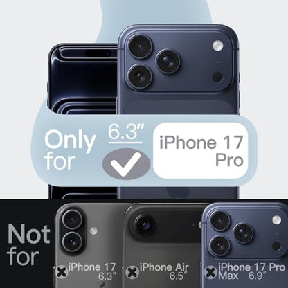 JETech Silicone Case for iPhone 17 Pro, Black - color: Black, size: iPhone 17 Pro