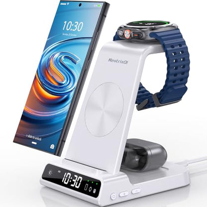Wireless Charger for Samsung, Android Charger for Samsung Galaxy S25 Ultra - color: White