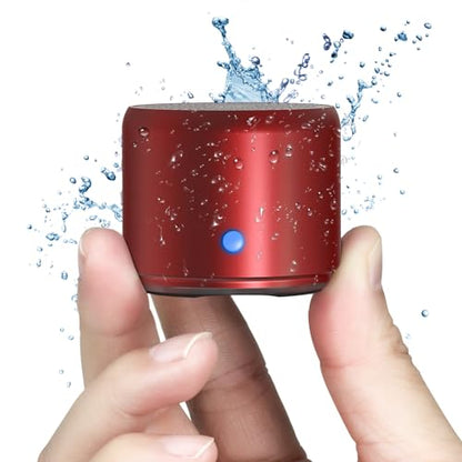 EWA Travel Case Packed, A106 Pro Portable Bluetooth Speaker with Custom Bass Radiator, Brief Design, IP67 Waterproof, Perfect Mini Speaker for Shower, Room, Bike, Car (Red) - color: Red