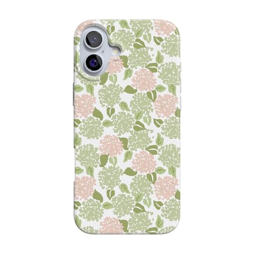 Casely iPhone 16 Case | Hydrangea Haze | Floral Garden | Compatible with MagSafe | Classic Ultra Thin Design - color: Hydrangea Haze | Floral Garden, size: Iphone 16