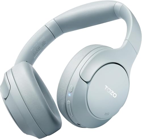 TOZO Hybrid Active Noise Cancelling Headphones, Hi Res Audio - color: Blue