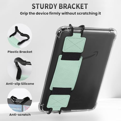 MoKo 2 Pack Hand Strap for 6-8" Kindle eReaders Tablets, Agave Green - color: 2-agave Green