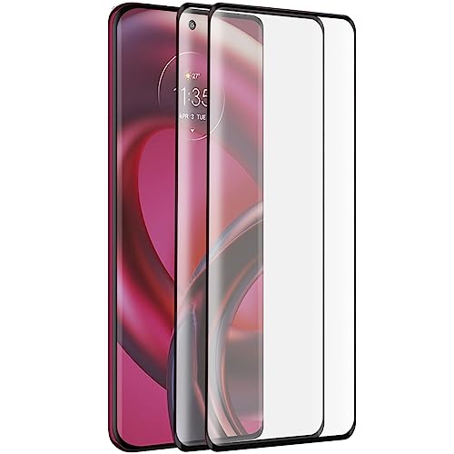 2Pcs Screen Protector for MOTO EDGE 30 FUSION,3D Curved Full Coverage Anti-Scratch 9H Hardness For MOTO EDGE 30 FUSION 6.6" 3D Curved Edges Tempered glass Protector Film