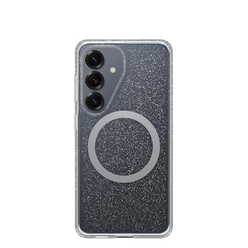 OtterBox Samsung Galaxy S26 Symmetry Series Case - Stardust 4.0, Clear, Thin, Glitter Samsung Phone Case, Built-in Fast Charge Magnets & Raised Edges - color: Stardust Clear/Glitter, style: S26