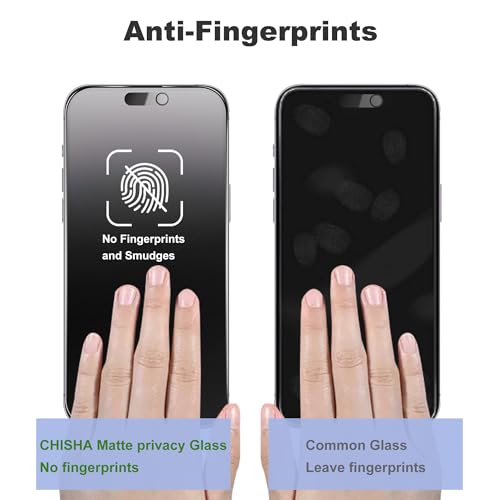 Matte Privacy Screen Protector for iPhone 14 ProMax and iPhone 15 Plus and iPhone 16 Plus Anti-Glare, Anti-Spy Tempered Glass Film, Smooth and Responsive Touch Anti-Scratch Glass