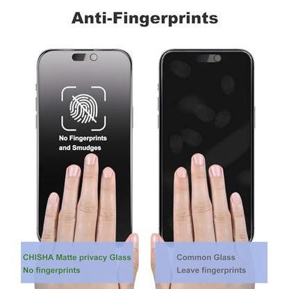 Matte Privacy Screen Protector for iPhone 14 ProMax and iPhone 15 Plus and iPhone 16 Plus Anti-Glare, Anti-Spy Tempered Glass Film, Smooth and Responsive Touch Anti-Scratch Glass