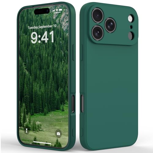 Suitable for iPhone 17 Pro Phone Case, Ultra Thin TPU Shockproof Anti-Scratch Case, Soft Fall-Resistant Phone case, Solid Color Phone Cover for iPhone 17 Pro, Dark Green - color: Dark Green, size: iPhone 17 Pro