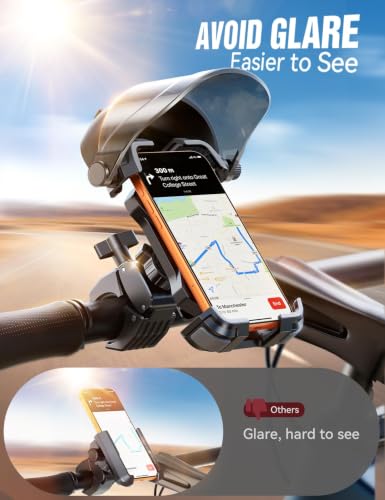 JOYROOM Bike Phone Holder Mount [Avoid Glare] Ebike Phone Holder Handlebar
