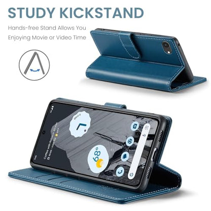 FLIPALM Card Holder Wallet Case for iphone 17e, Blue | Card Holder, RFID Blocking, PU Leather Folio Flip, Kickstand, Protective Shockproof Cover - color: Blue