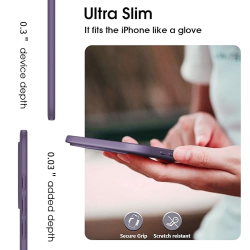 X-level Compatible with iPhone 15 Pro Case Slim Fit Ultra-Thin [Guardian Series] Soft TPU Matte Finish Coating Phone Cases Lightweight Anti-Scratch Back Cover Grip -Black - color: Purple, size: iPhone 15 Pro