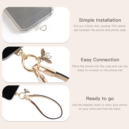 Long Pond Designer Leather Cell Phone Wrist Strap - Detachable Charm Wristlet Lanyard for iPhone 17 Pro Max&Most Cellphones - style: Leather Vivid
