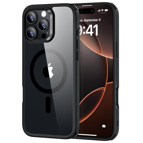 ESR for iPhone 16 Pro Case, Compatible with MagSafe, Shockproof Military-Grade tection, Magnetic iPhone Case for iPhone 16 Pro, Classic Hybrid Case (HaloLock), Clear Black - color: Clear Black