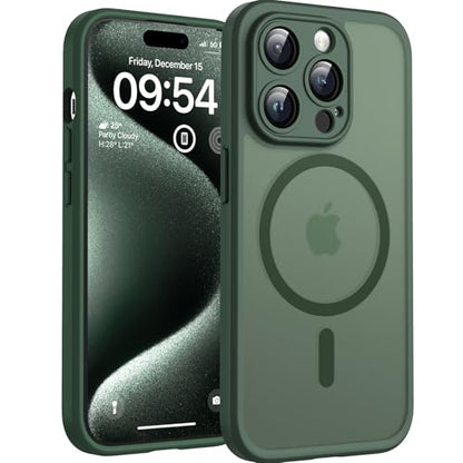 TOCOL for iPhone 15 Pro Max Case, Compatible with MagSafe, Alpine Green - color: Alpine Green, size: Iphone 15 Pro Max