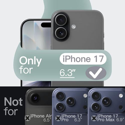 JETech Silicone Case for iPhone 17, Midnight Green | Silky Soft Touch, Shockproof Protection, Scratch Resistant, Microfiber Lining - color: Midnight Green, size: iPhone 17