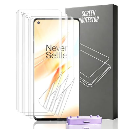 3 Pack for OnePlus 8 Pro Screen Protector Flexible TPU Film Not Tempered Glass with Easy Installation Tool, Anti Scratch HD Clear Screen Protector for OnePlus 8 Pro