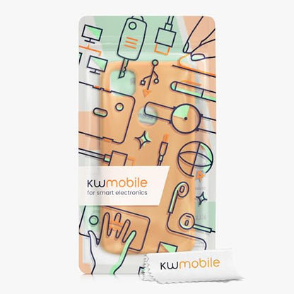 kwmobile Case Compatible with Google Pixel 4a Case - Slim Protective TPU Silicone Phone Cover - Mango - color: Mango