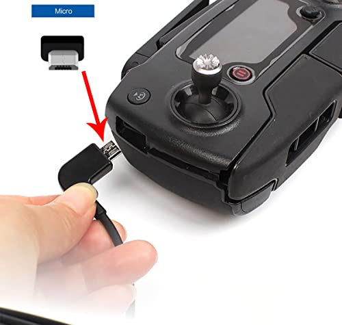 1FT USB Micro to iOS DJI Remote Controller Cable for iPhone 14 Pro, DJI Mavic Mini(1st Gen), Mini SE, Mavic Pro, Spark, 2 Pro Zoom,Mavic Air,Platinum, Phone/Tablet 90 Degree Data OTG Cord Accessories - size: 1FT(12in), style: Micro to IOS