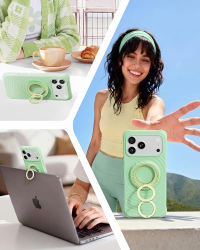 SYNCWIRE Magnetic Phone Ring Holder, for MagSafe Phone Grip Stand Kickstand - color: Melon Pop