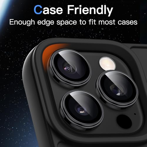 JETech Camera Lens Protector for iPhone 15 Pro/15 Pro Max, Black Titanium - color: Black Titanium