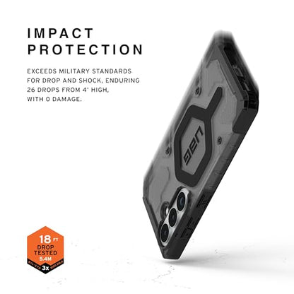 URBAN ARMOR GEAR UAG for Samsung Galaxy S26 Case 6.3" Pathfinder Clear - Magnetic Charging Compatible Transparent Rugged Military Drop Tested Protective Cover, Ash/Black - color: Pathfinder Clear - Ash/Black