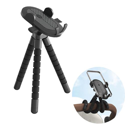 Baby Stroller Phone Holder, Phone Holder for Shopping Cart, Golf Cart, Push Cart, 360° Rotation Portable Cell Phone Clamp for Motorcycle, Scooter, ATV, Boat, Spin Bike, Treadmill, Handlebar.