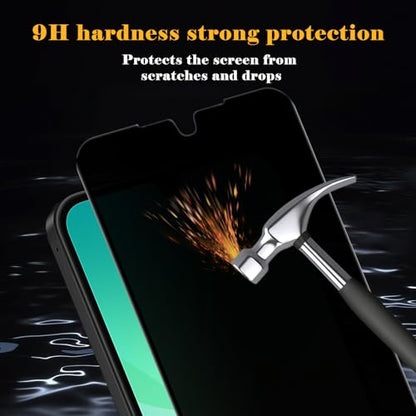 2 Pack Privacy Screen Protector for Samsung Galaxy A26, Tempered Glass Film full Coverage Anti Scratch, Anti-Spy, 9H Hardness, Bubble Free for Samsung Galaxy A26 Privacy Screen Protector - size: Samsung Galaxy A26