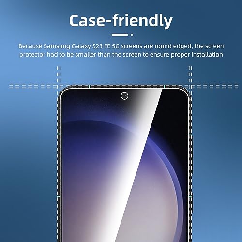 NEW'C for Samsung Galaxy S23 FE 5G Screen Protector Tempered Glass - size: S23 FE 6.4 inches