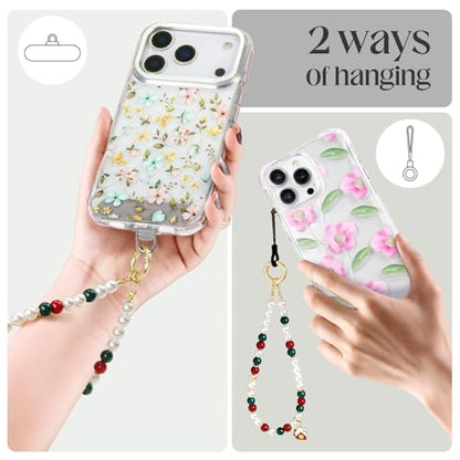 pcgaga Pearl Beaded Phone Charm, Phone Wrist Strap, Handmade Bracelet Straps, Anti-Lost Lanyard Wrist Chain for Airpods Women Girls Gift - color: House
