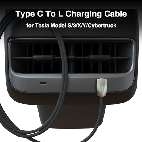 USB C to Lightning Charging Cable fit for 2026 Tesla Model 3/Y/X/S/Cybertruck 90° Right-Angle Charging Cable Compatible with iPhone 11/12/13/14 and Vehicles Dock (C to L) - style: USB C to Lightning Charging Cable
