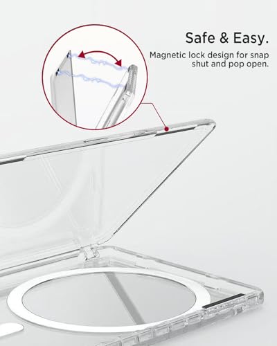 Miimall Clear for MagSafe Wallet with Stand, 2-Card Holder for iPhone 18/17/16/15/14 Pro Max Plus Air, Pixel 11/10 Series, Ultra Thin Slim Strong Magnetic Phone Wallet Stick for iPhone Transparent