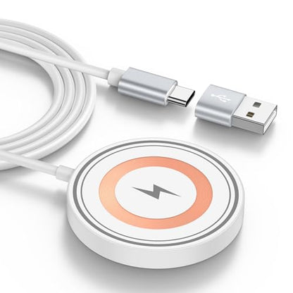 15W Magnetic Wireless Charger Pad for iPhone 18 Pro Max/Pro 17 Pro Max 17e - color: White