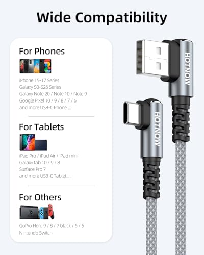 Short Right Angle USB C Cable 1.5FT 3Pack, USB to USB C Cable 90 Degree - color: Grey+White, size: 1.5FT