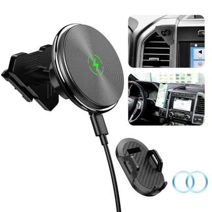 Surfcabin Magnetic Car Vent Wireless Charger Phone Mount for 2015-2020 F150 - size: Fits F150 2015-2020 with Charging-Magnetic