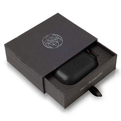 Dreem Om Case Cover with Keychain Clip Compatible with AirPods Pro 2/Pro, Protective One-Piece Hard Shell, Luxury Vegan Leather AirPod Pro Case 2nd/1st Generation with Separate Clip [Black] - color: Black, size: AirPods Pro 2