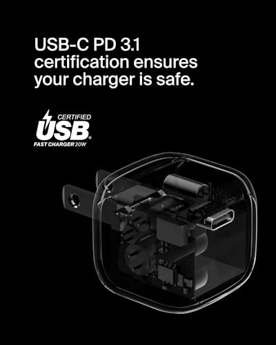 Belkin 20W Compact USB C Charger Block, Fast Charging for Travel - style: 20W