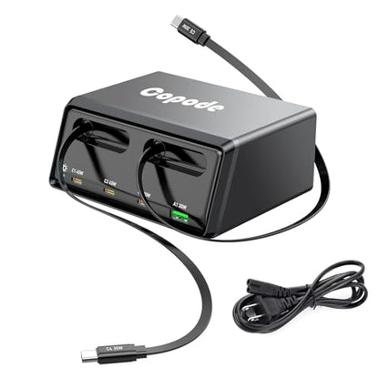 6-in-1 Retractable Charger GaN USB C for iPhone/Android Multiple Devices