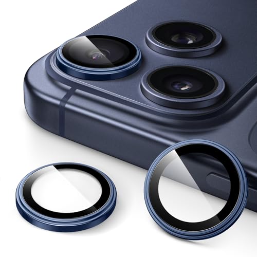 JETech Camera Lens Protector for iPhone 17 Pro/17 Pro Max, Deep Blue, 1 Set - color: Deep Blue