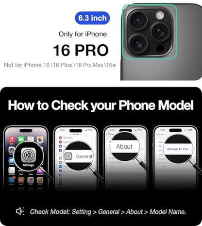 Magnetic for iPhone 16 Pro Wallet Case with Card Holder Black | Compatible with MagSafe, Shockproof Phone Cover with Detachable RFID Blocking Credit Card Slot, Black - color: Black, size: iPhone 16 Pro