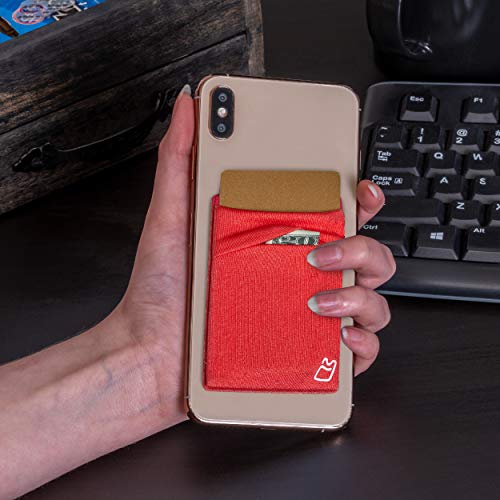 Wallet | Card and Money Holder for Cell Phone | Sticks On Case (Dark Blue & Neon Green) - color: Dark Blue & Neon Green