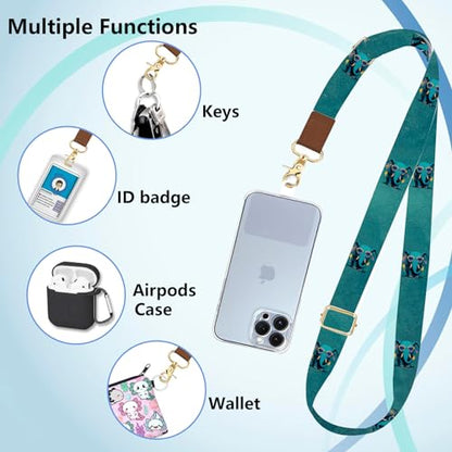 Phone Lanyard Wrist Strap Crossbody Adjustable, Cell Phone Lanyard for Around The Neck Shoulder Wristlet Strap - color: Elephant