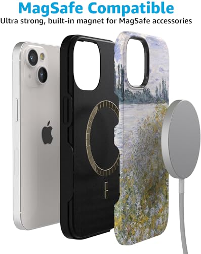 Casely iPhone 15 Plus Case | Monet's Summer Landscape | The Met Museum | Bold Protective Design | Compatible with MagSafe - color: Monet's Summer Landscape | The Met Museum