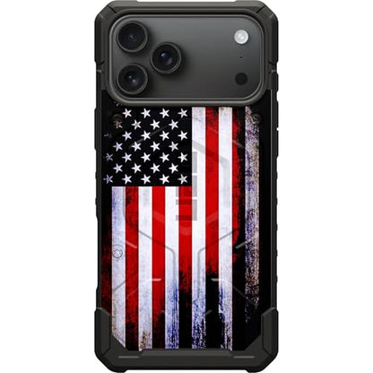 EGO TACTICAL UAG Urban Armor Gear Pathfinder case Compatible with MagSafe iPhone 17 Pro Max [6.9" Screen] Limited Edition Print - American Flag Tattered Reversed - color: American Flag Tattered Reversed, size: iPhone 17 ProMAX (6.9")