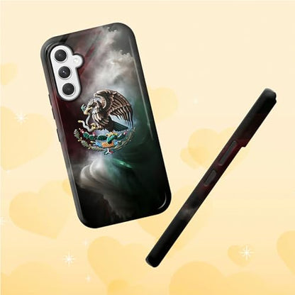 Mexican Eagle Phone Case for Samsung Galaxy S25, Dual Layer Shockproof Rugged Cover with Soft TPU + Hard PC, Anti-Scratch Slim Fit Wireless Charging Compatible - color: Mexican Eagle, size: 6.2" Galaxy S25