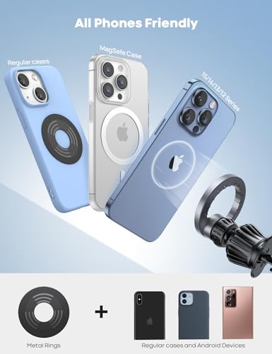 Lamicall for MagSafe Car Mount Vent 20 Super Magnets Accessories for iPhone - color: NEW Upgraded - Silver
